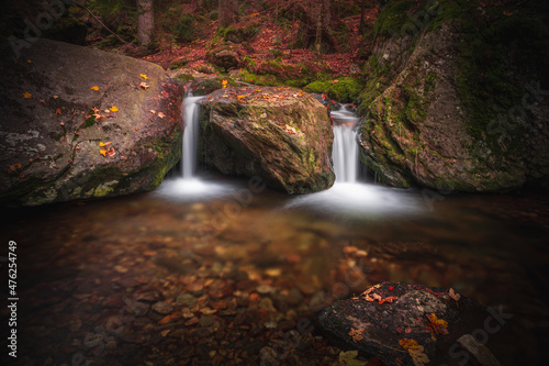 Hochfall Waterfall near Bodenmais in the Bavarian Forest, Germany photo