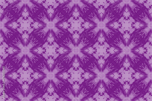 Beautiful tie-dye seamless background. Abstract purple stains on the white fabric.	