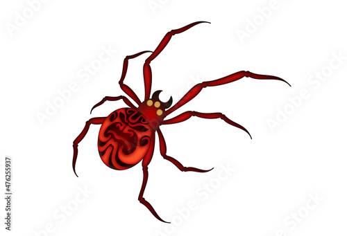 spider vector illustration mask 거미 일러스트 white background