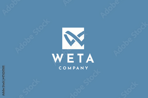 Abstract letter W logo design vector illustration.
