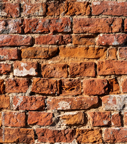 Fototapeta Naklejka Na Ścianę i Meble -  The structure of stone, brick and concrete as a background wallpaper or texture in photos taken in November 2021 in Masuria and Podlasie in Poland.