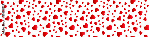 Holiday background with abstract hearts. Seamless light pattern. Valentine's day