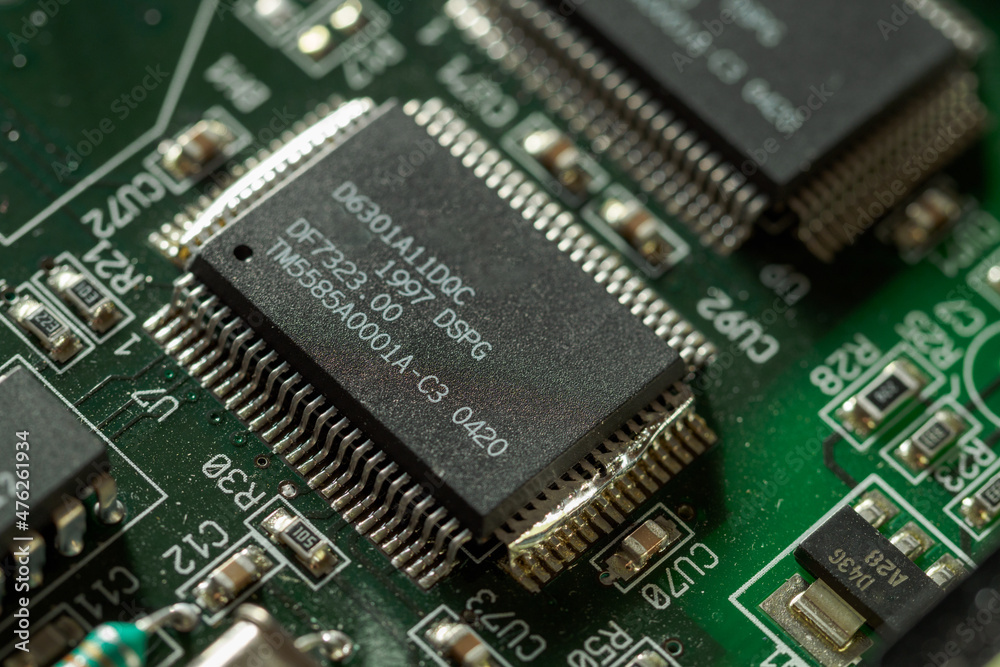 Discarded circuit board on the motherboard. Discarded circuit board on the motherboard.