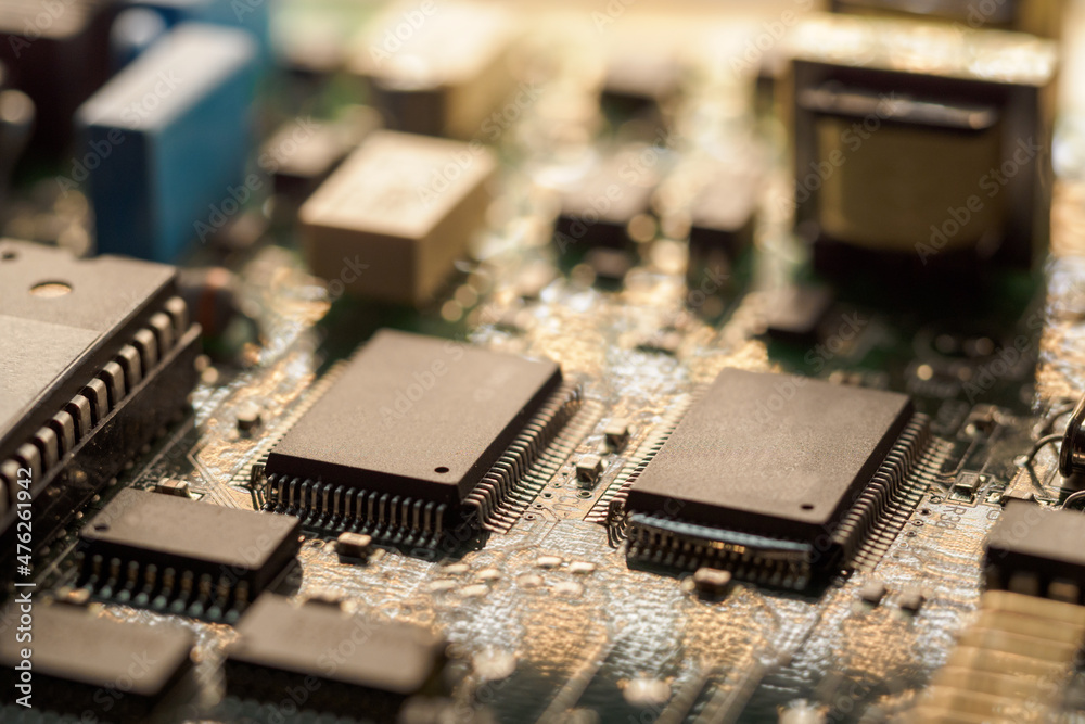 Processor on the motherboard in detail. Processor on the motherboard in detail.
