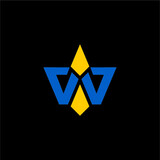 VV W initials logo vector image