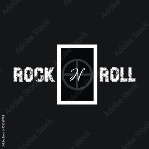 Rock n roll, black t shirt
