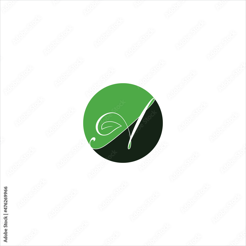 letter a logo vector leaf emblem template letter a logo vector leaf emblem template