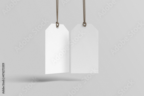 Fashion label tag, label price, clothing hang tag, or gift tag mockup mockup