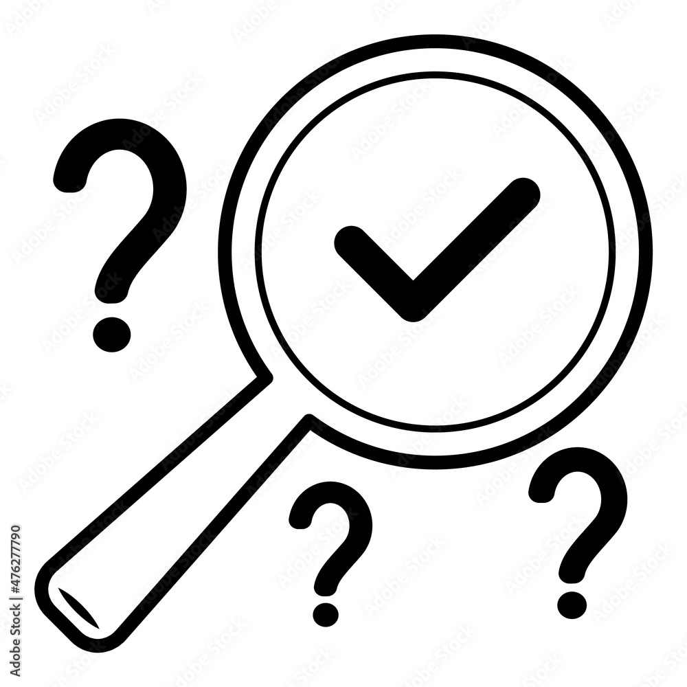 Magnifier Flat Icon Isolated On White Background