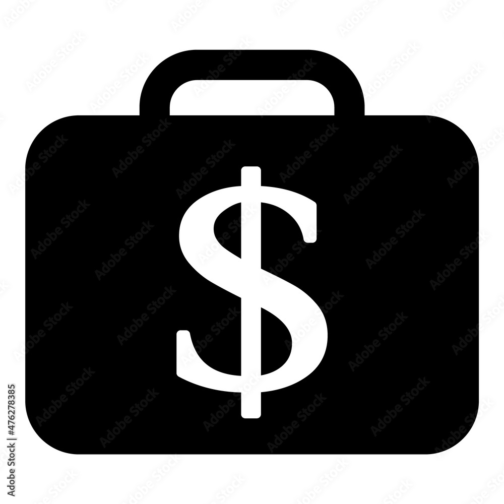 Dollar Flat Icon Isolated On White Background
