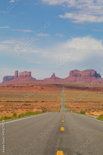 Highway Leading to Scenic Monument Valley Tribal Park Utah