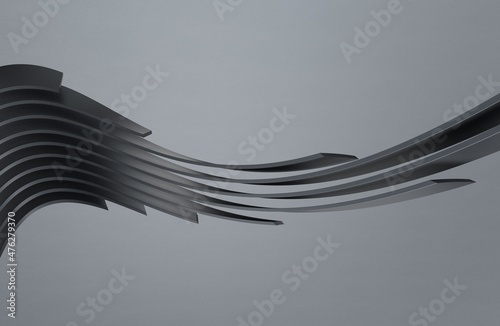 grey Abstract Panoramic Bac...
