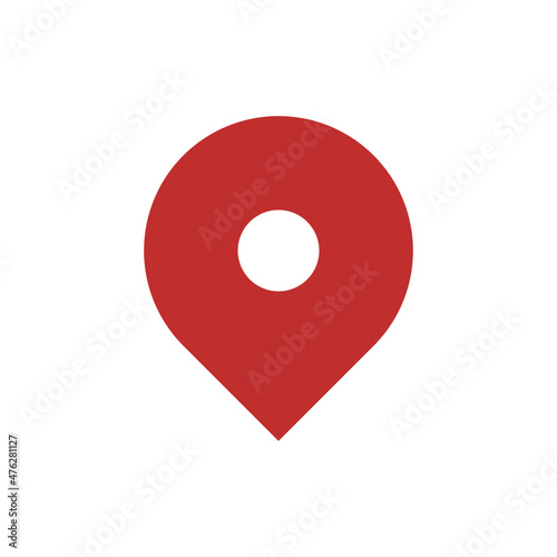 Vector Illustration of Icon red map pointer placeholder