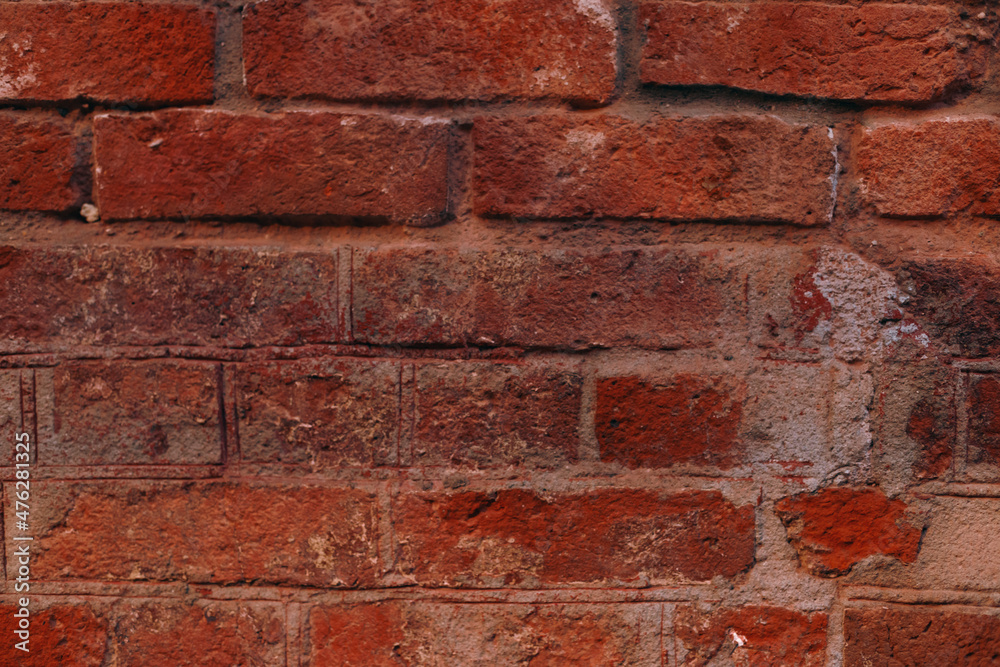 Brick wall texture, background, old red bricks Brick wall texture, background, old red bricks