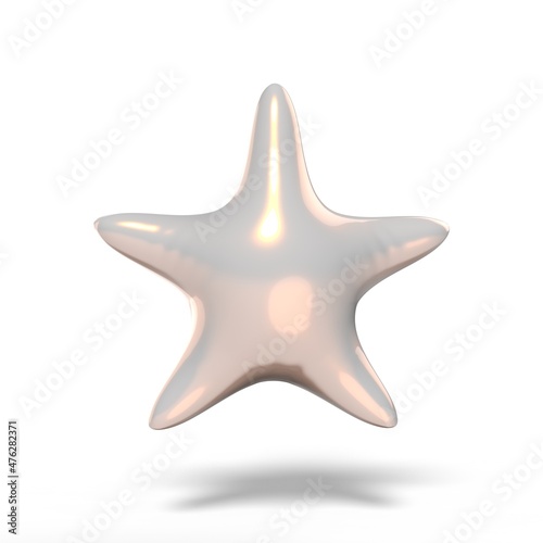 Pearl Shiny Voluminous Star Shape Icon