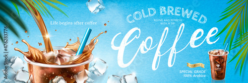 Foto Cold brewed coffee banner ads