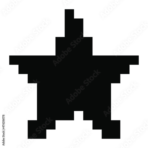 Wallpaper Mural Black star icon pixel art. Vector illustration. Torontodigital.ca