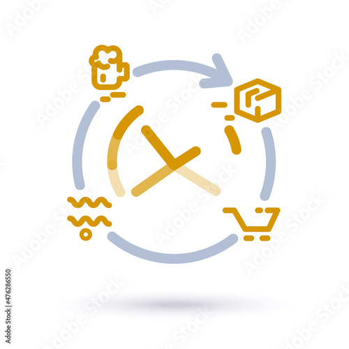 Fresh beer delivery vector icon. Isolated vector illustration