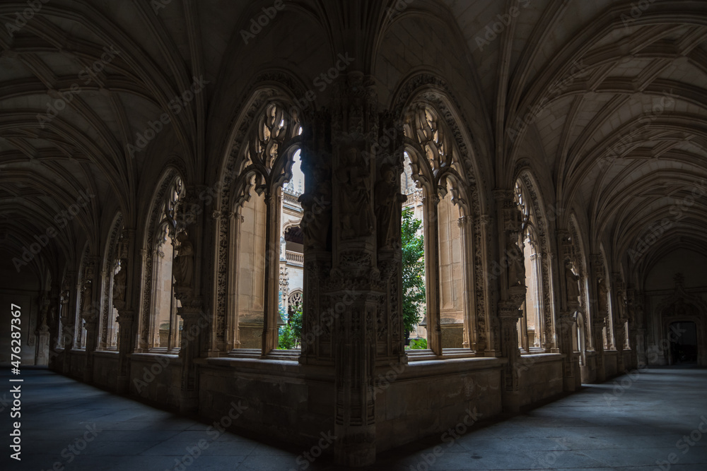 Toledo, Spain, October 2019 - view of the cloister at Monastery of San Juan de los Reyes