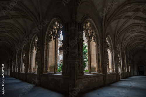 Toledo, Spain, October 2019 - view of the cloister at Monastery of San Juan de los Reyes