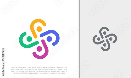 Global Community Logo Icon Elements Template. Community human Logo template vector. Community health care. Abstract Community logo. Social Networking logo designs.
