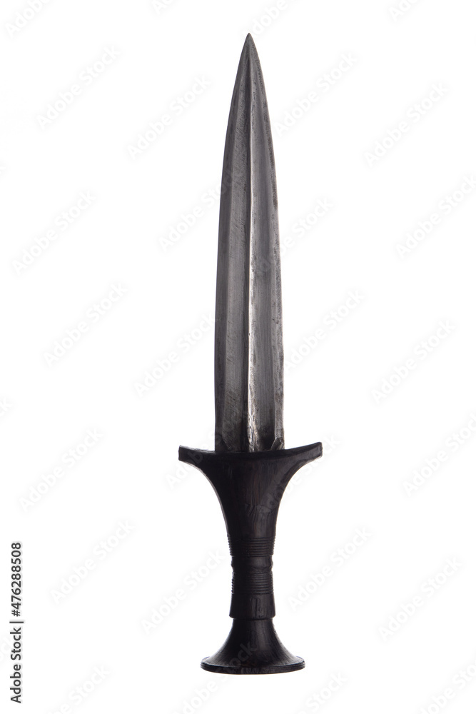 Ancient dagger isolated on white. Ritual knife... Ancient dagger isolated on white. Ritual knife...