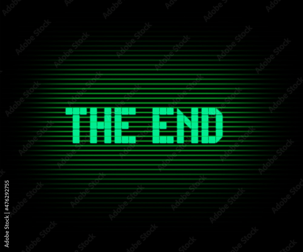 A digital illustration with fading glowing green lines and the words A digital illustration with fading glowing green lines and the words