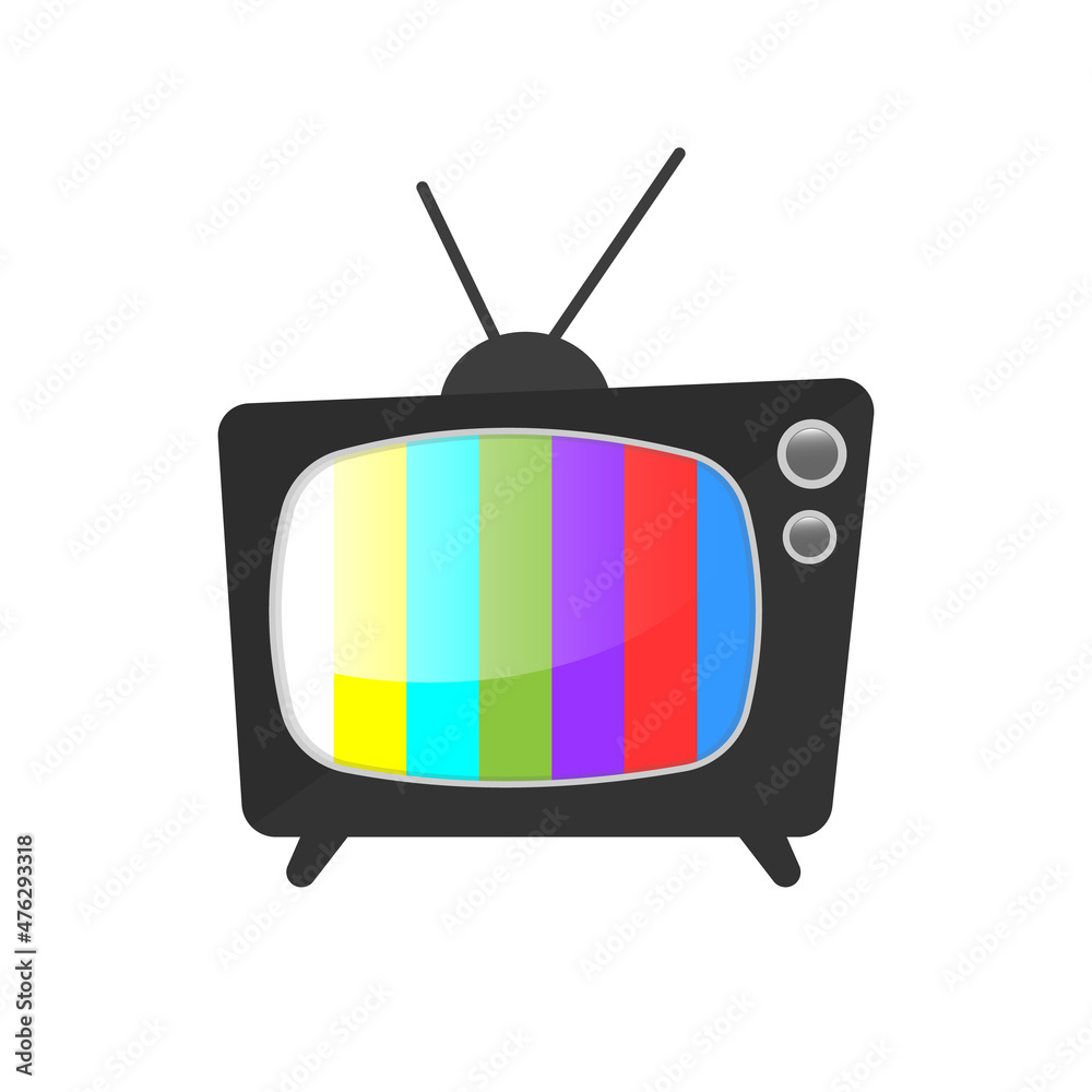 Stylish retro TV icon vector illustration eps10