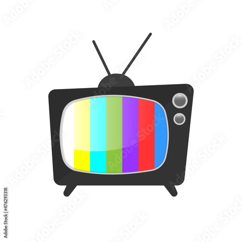 Obraz na płótnie Stylish retro TV icon vector illustration eps10 w salonie
