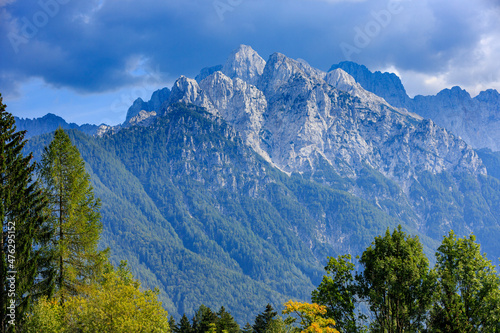 near Kranjska Gora, a great slovenian alps Panoramic view, autumn mode, Slovenia