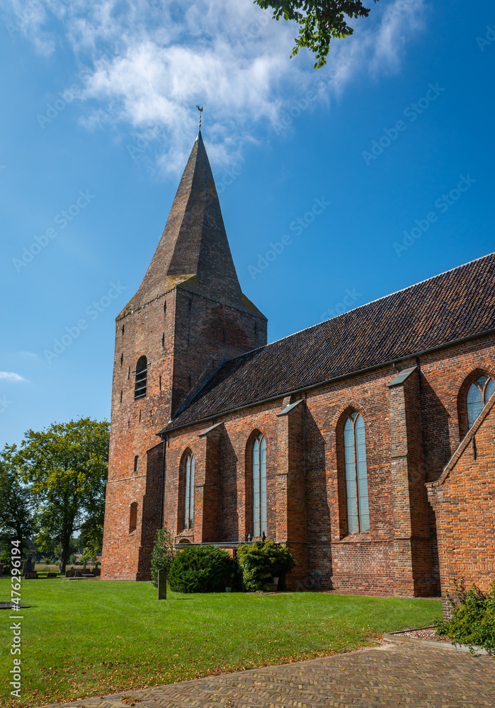 Gothic church of Onstwedde, Province Groningen