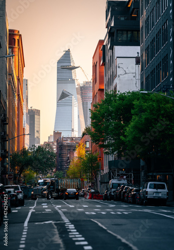 Fototapeta Naklejka Na Ścianę i Meble -  Street New York buildings skyscrapers cute beautiful scene
