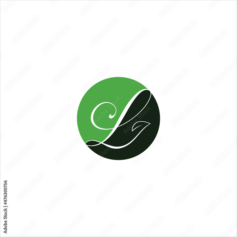letter l logo vector leaf emblem template letter l logo vector leaf emblem template