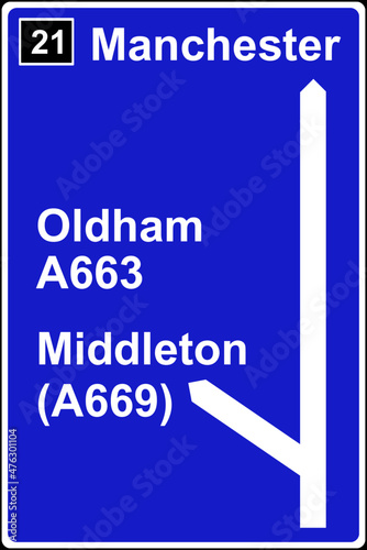 The third motorway leaving the motorway from a deceleration lane sign