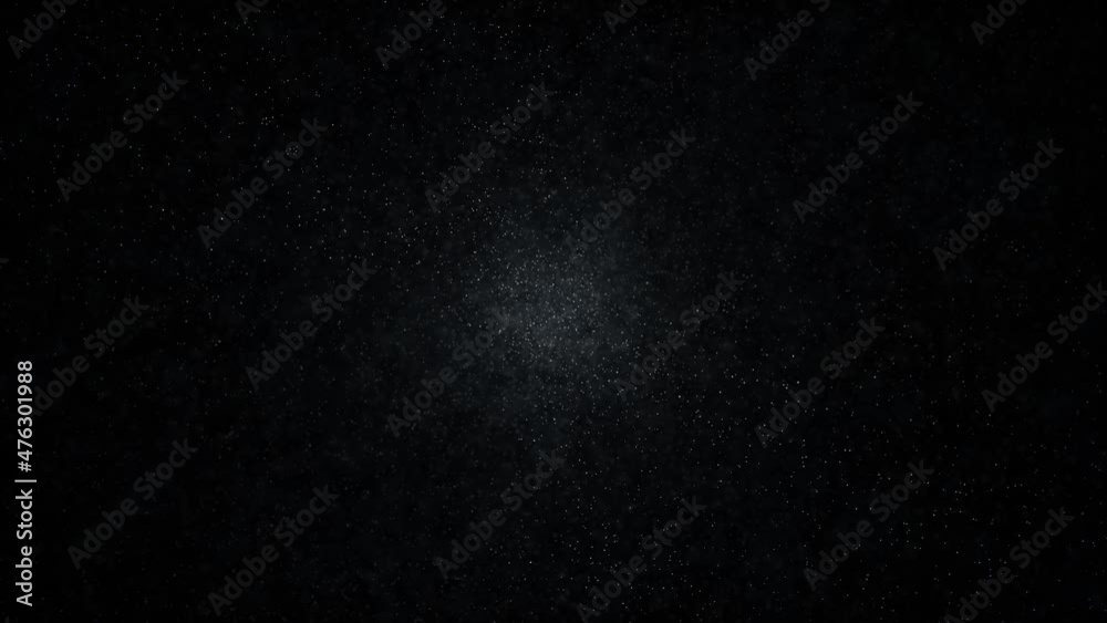Seamless loop dark universe with stars background. Travel through the galaxy.