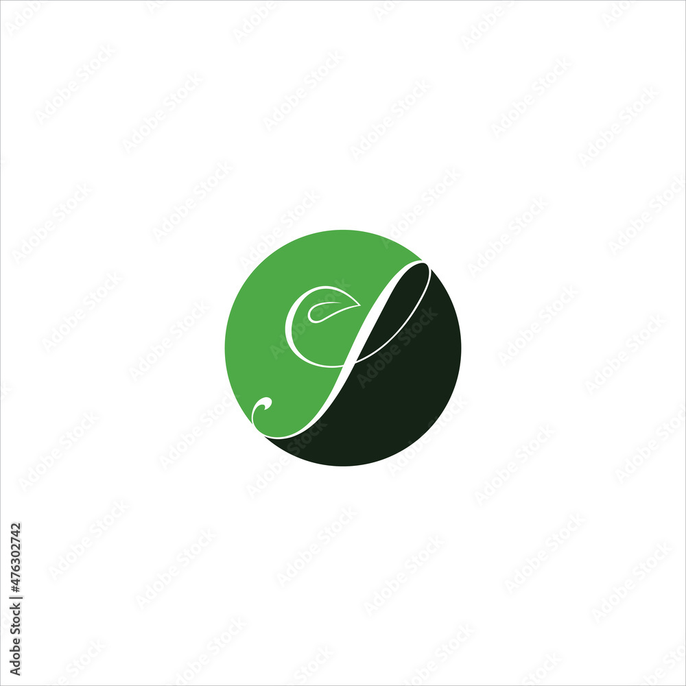 letter s logo vector leaf emblem template letter s logo vector leaf emblem template