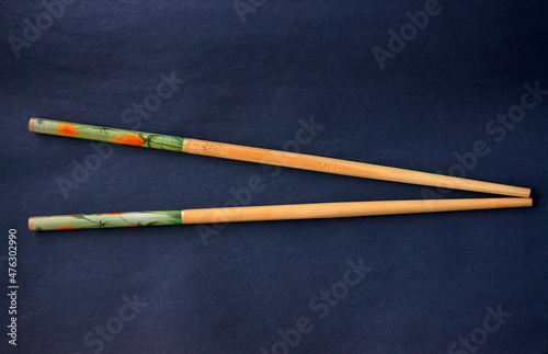 wooden chopsticks for eating Japanese food: sushi and sashimi