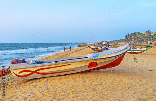 The beachline of Negombo, Sri Lanka photo