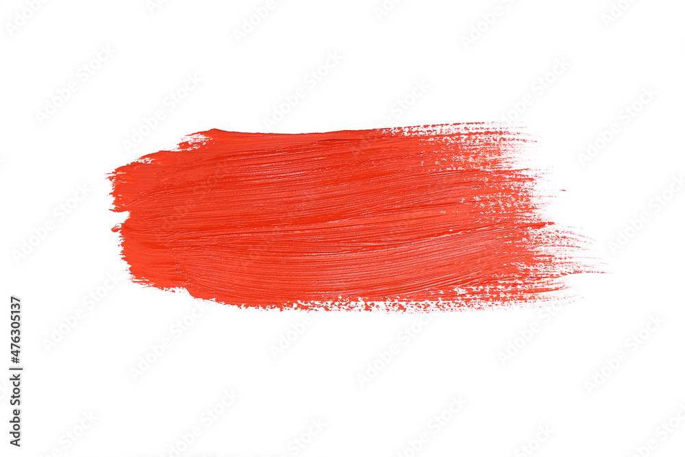 smear of red paint is isolated on white smear of red paint is isolated on white