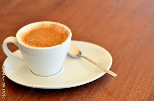 turkish sahlep in white cup