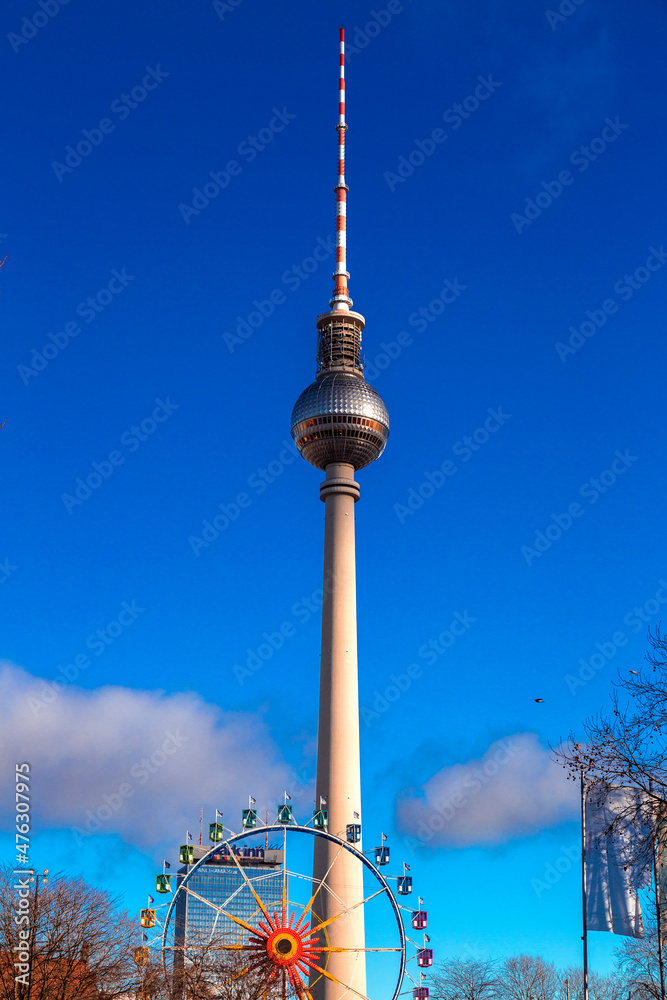 Berliner Fernsehturm or the TV Tower of Berlin, Germany