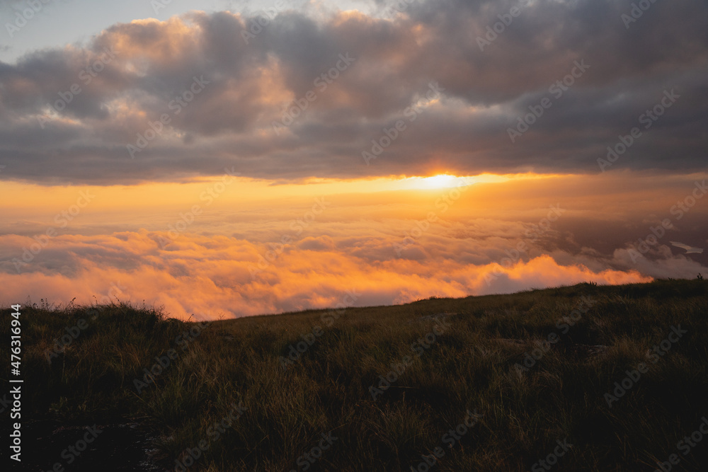 sunrise over the mountains