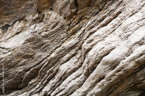 Rock texture, structure of mountains, stone mountain trail, Crimean mountains, background close up