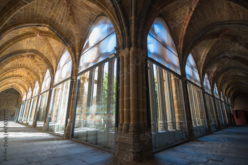 Avila  Spain  October 2019 - view of the cloister of Avila Cathedral