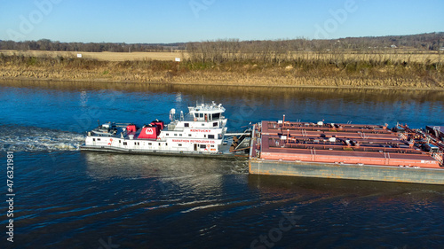 Valokuva Towboat on Ohio River - Portsmouth, OH