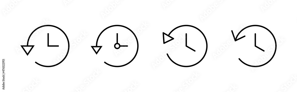 History icons set. recent event history sign and symbol History icons set. recent event history sign and symbol