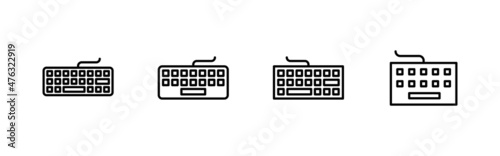 Keyboard icons set. keyboard sign and symbol