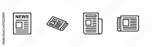 Newspaper icons set. news paper sign and symbolign