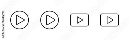 Free Download Play Icons set. Play button sign and symbol - GFXLoad