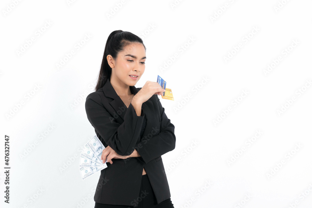 Portrait businesswoman on white background. Portrait businesswoman on white background.